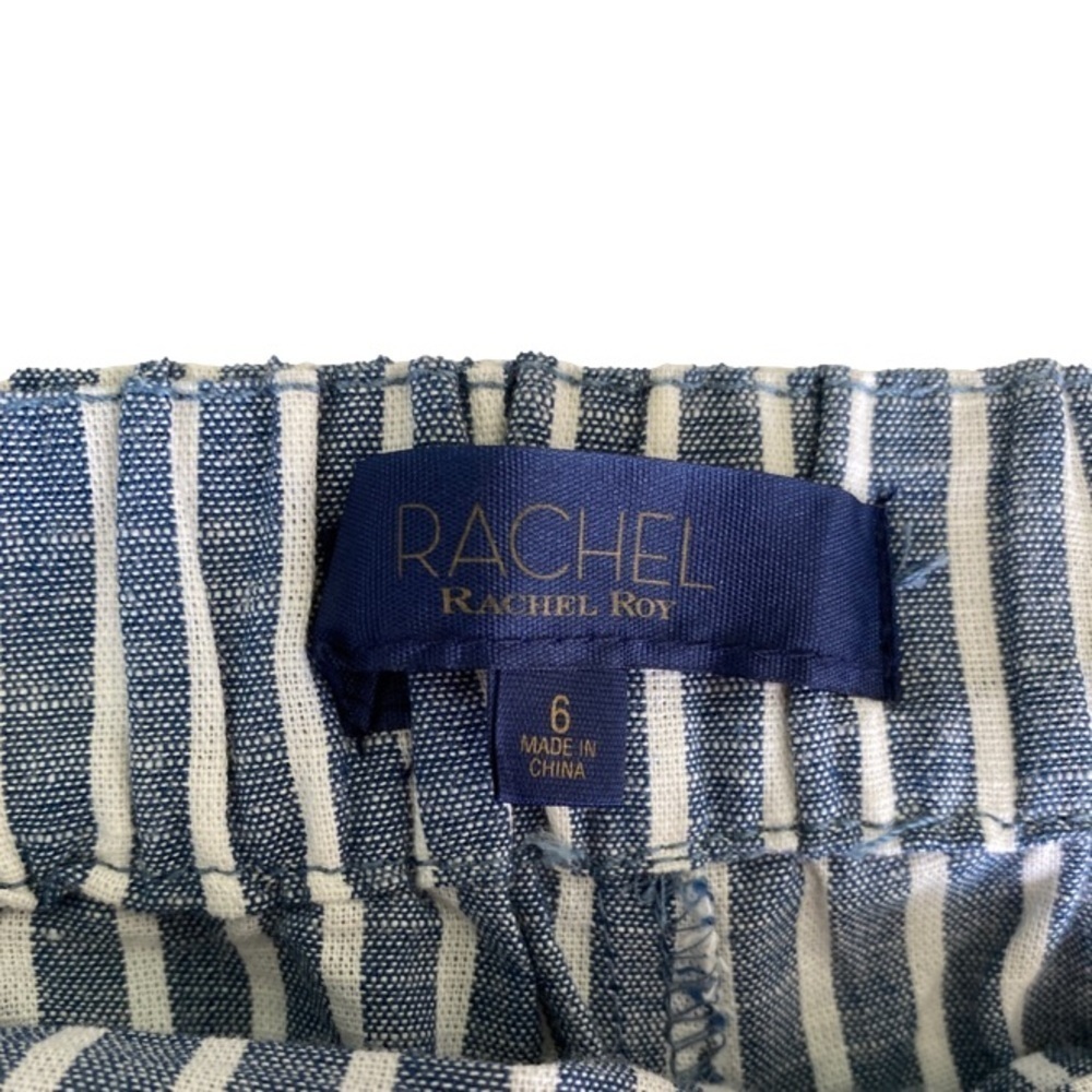 Rachel Roy Jumpsuit Cropped Blue and White Stripe Womens Size 6 - Picture 6 of 7